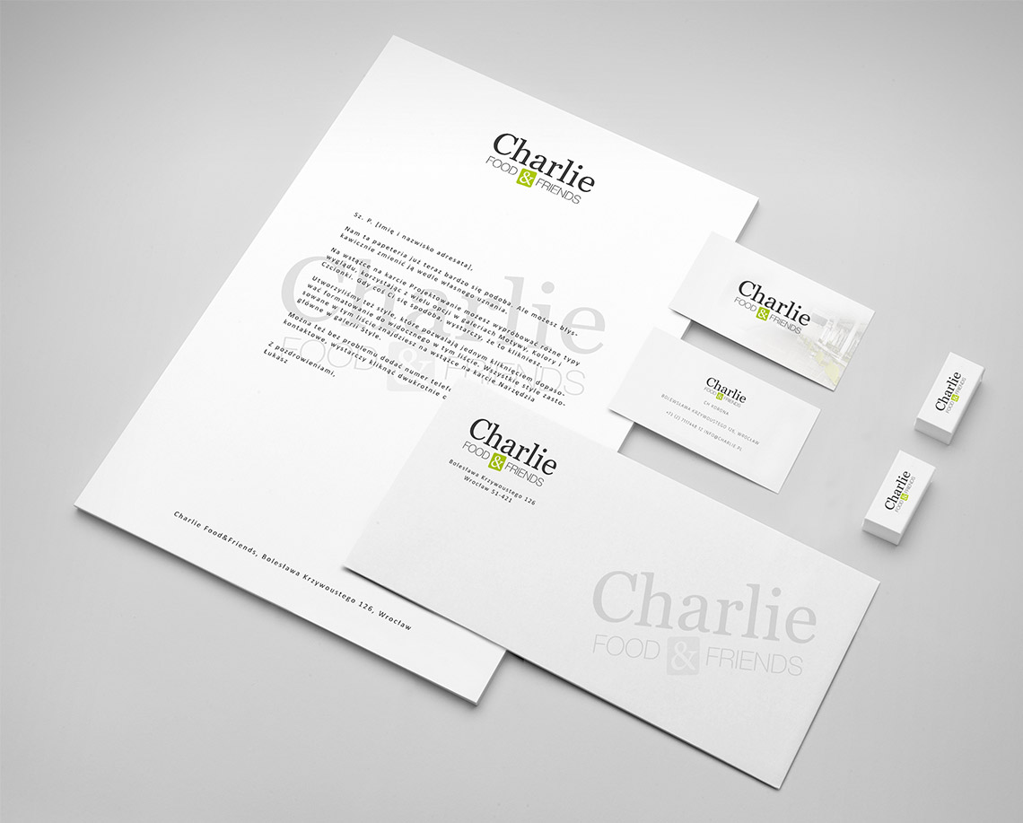 Projekt logo restauracja Charlie